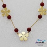 گردنبند طلا - طرح گل پریوش