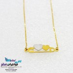 گردنبند طلا - طرح سنجاق قفلی و قلب