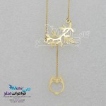 گردنبند طلا - طرح جغد و شاخه