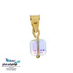 آویز طلا - سنگ سواروسکی مکعب