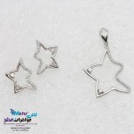 نیم ست طلا - آویز و گوشواره - طرح ستاره دریایی