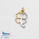 آویز طلا - طرح شبدر چهار برگ