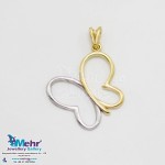 آویز طلا - طرح پروانه