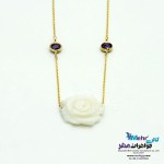 گردنبند طلا - طرح صدف گل