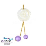 آویز طلا - طرح صدف گل