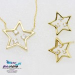 نیم ست طلا - گردنبند و گوشواره - طرح ستاره