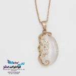 آویز طلا - طرح قلب و اوپالین