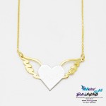 گردنبند طلا - طرح بال و قلب