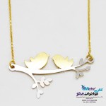 گردنبند طلا - طرح پرنده و شاخه