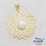 آویز طلا - طرح شمسه مروارید نشان