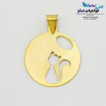 آویز طلا - طرح ماه و گربه