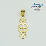 آویز طلا - طرح شبدر چهار برگ