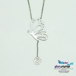 گردنبند طلا - طرح گل و پروانه