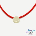 گردنبند طلا و بافت - طرح هندسی