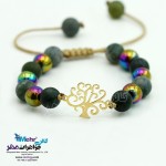 دستبند طلا و سنگ - طرح درخت زندگی