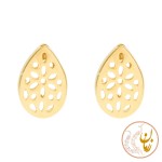 گوشواره طلا - طرح گلبرگ