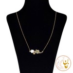 گردنبند طلا - طرح شاخه‌ی گل