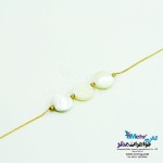 دستبند طلا و سنگ - طرح دایره