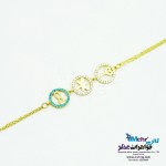دستبند انگشتری طلا - طرح بی‌نهایت و قلب