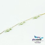دستبند طلا و سنگ - طرح مروارید نشان