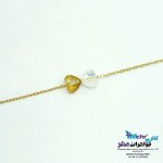 دستبند طلا - سنگ سواروسکی قلب