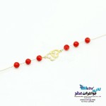 دستبند طلا و سنگ - طرح قلب