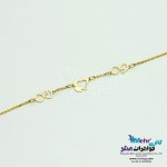 دستبند طلا - طرح بی‌نهایت و قلب