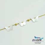 دستبند طلا و سنگ - صدف پروانه