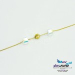 دستبند طلا - سنگ سواروسکی مکعب