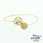 دستبند النگویی طلا - طرح پروانه و دایره