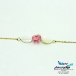 دستبند طلا و سنگ - سواروسکی گل