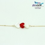 دستبند طلا و سنگ - سواروسکی قلب