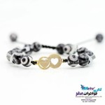 دستبند طلا و سنگ - طرح قلب
