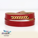 دستبند طلا و چرم - طرح کارتیه