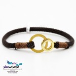 دستبند طلا و بافت - طرح برمس