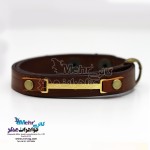 دستبند طلا و چرم - طرح خط