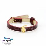 دستبند طلا و چرم - طرح بته‌جقه