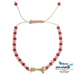 دستبند طلا و مهره - طرح زرافه