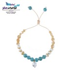 دستبند طلا و سنگ - سواروسکی گل