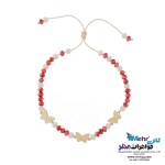 دستبند طلا و مهره - طرح پروانه