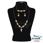 سرویس طلا - گردنبند و گوشواره و دستبند - طرح قطره