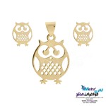 نیم ست طلا - آویز و گوشواره - طرح جغد