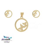 نیم ست طلا - آویز و گوشواره - طرح پروانه