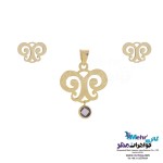 نیم ست طلا - آویز و گوشواره - طرح پروانه