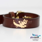 دستبند اسم طلا و چرم - طرح مینا
