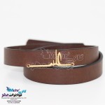 دستبند اسم طلا و چرم - طرح علی