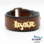 دستبند اسم طلا و چرم - طرح ایلیار