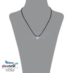 گردنبند طلا و بافت - طرح صدف قلب