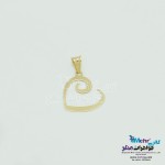 آویز طلا - طرح قلب اسپیرال