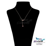 گردنبند طلا - طرح سنگ رنگی